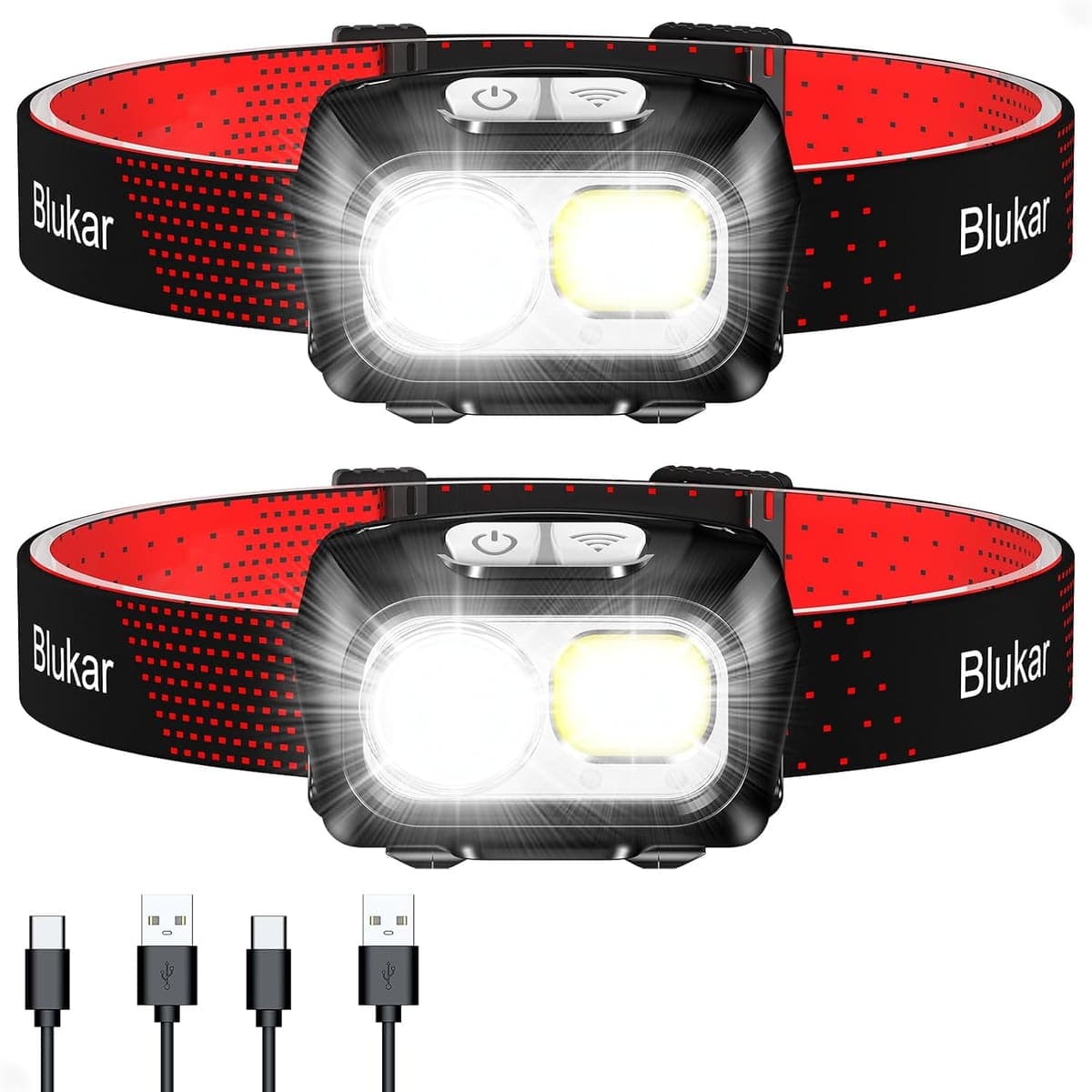 Blukar LED-Stirnlampe (2er-Set)